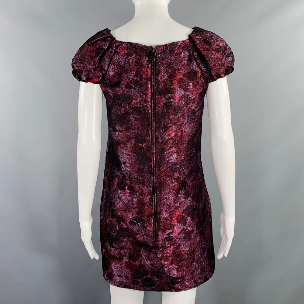 BURBERRY PRORSUM Size M Burgundy Purple Polyester Sheath Cocktail Dress - Picture 4 of 8